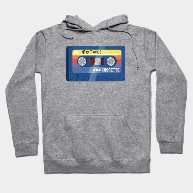 Mix Tape - Blue Hoodie by Gavin Otteson Art